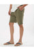 Independent Trading Co. IND20SRT Mens Fleece Shorts w/ Pockets Army Green Model Side