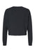Independent Trading Co. AFX24CRP Womens Crop Crewneck Sweatshirt Black Flat Back