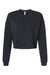 Independent Trading Co. AFX24CRP Womens Crop Crewneck Sweatshirt Black Flat Front