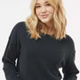 Independent Trading Company Womens Crop Crewneck Sweatshirt - Black