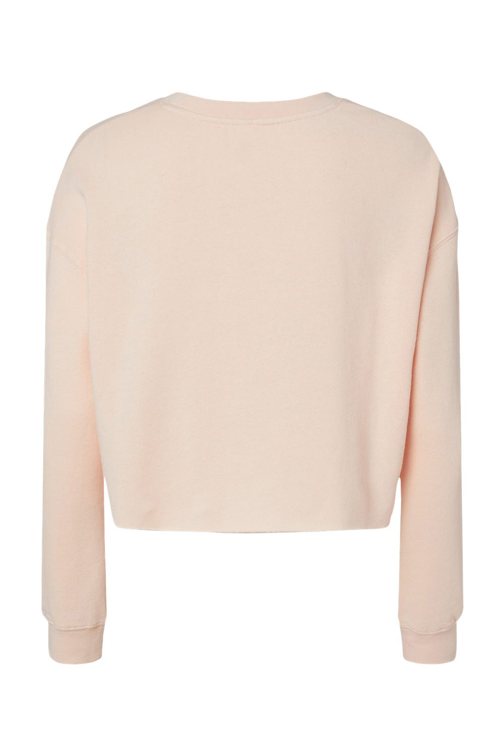 Independent Trading Company AFX24CRP Womens Crop Crewneck Sweatshirt Blush Pink Flat Back