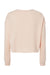 Independent Trading Company AFX24CRP Womens Crop Crewneck Sweatshirt Blush Pink Flat Back