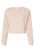 Independent Trading Company AFX24CRP Womens Crop Crewneck Sweatshirt Blush Pink Flat Front