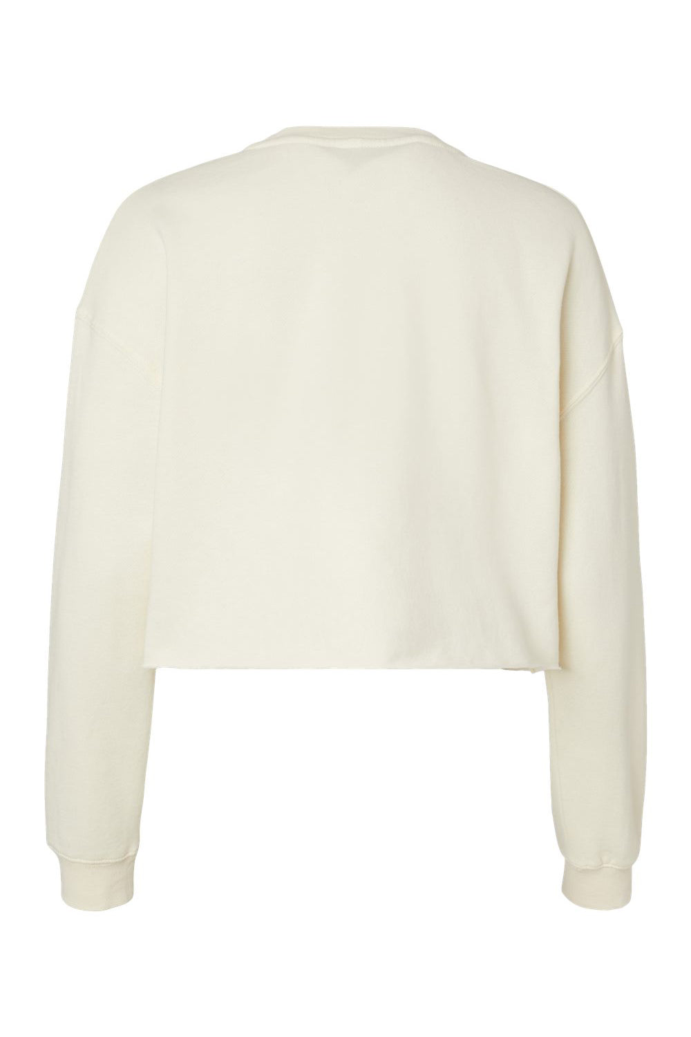 Independent Trading Company AFX24CRP Womens Crop Crewneck Sweatshirt Bone Flat Back