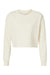 Independent Trading Company AFX24CRP Womens Crop Crewneck Sweatshirt Bone Flat Front