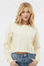 Independent Trading Company AFX24CRP Womens Crop Crewneck Sweatshirt Bone Model Front