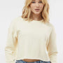 Independent Trading Company Womens Crop Crewneck Sweatshirt - Bone
