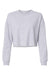Independent Trading Company AFX24CRP Womens Crop Crewneck Sweatshirt Heather Grey Flat Front