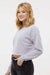 Independent Trading Company AFX24CRP Womens Crop Crewneck Sweatshirt Heather Grey Model Side