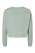Independent Trading Company AFX24CRP Womens Crop Crewneck Sweatshirt Sage Green Flat Back