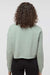 Independent Trading Company AFX24CRP Womens Crop Crewneck Sweatshirt Sage Green Model Back