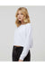 Independent Trading Co. AFX24CRP Womens Crop Crewneck Sweatshirt White Model Side