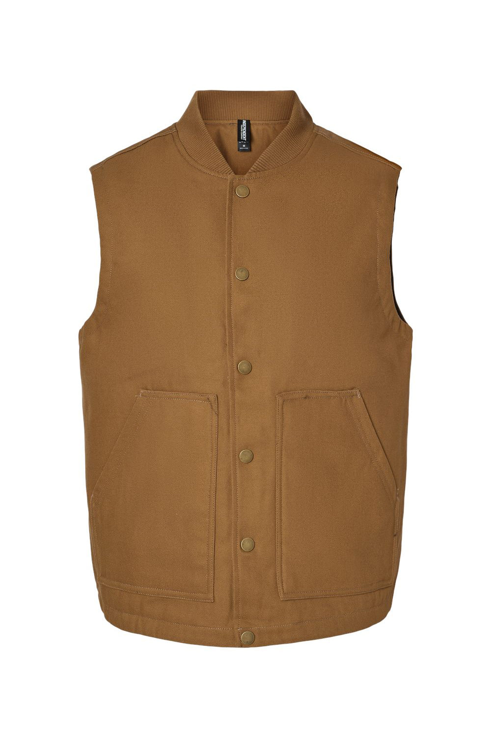Independent Trading Co. EXP560V Mens Insulated Canvas Full Zip Vest Saddle Brown Flat Front