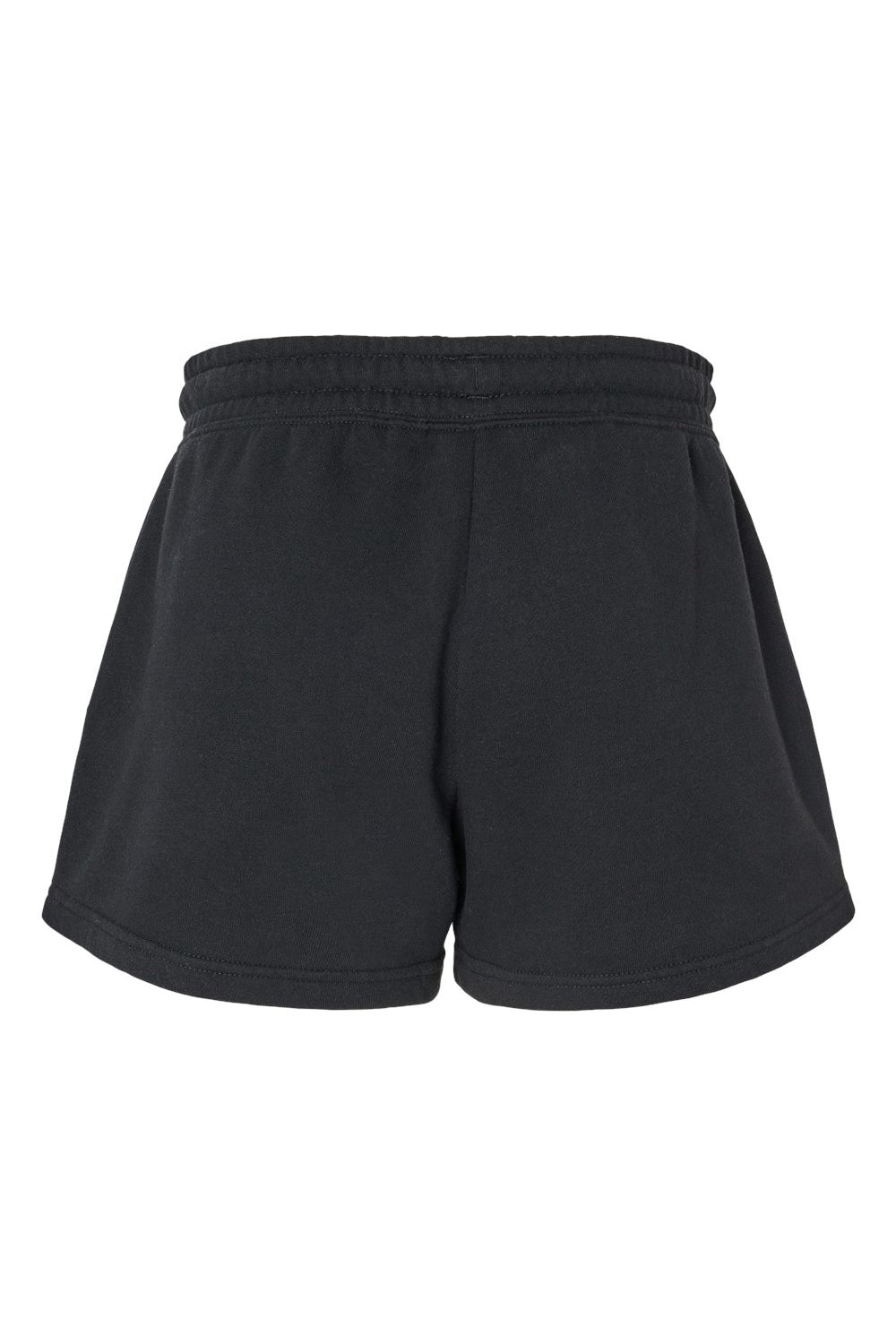 Independent Trading Company PRM20SRT Womens California Wave Wash Fleece Shorts w/ Pockets Black Flat Back