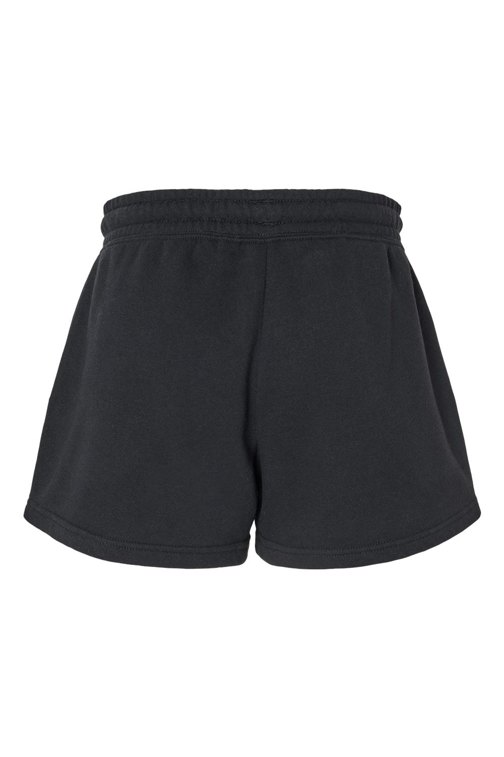 Independent Trading Co. PRM20SRT Womens California Wave Wash Fleece Shorts w/ Pockets Black Flat Back