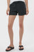 Independent Trading Company PRM20SRT Womens California Wave Wash Fleece Shorts w/ Pockets Black Model Front