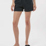 Independent Trading Co. Womens California Wave Wash Fleece Shorts w/ Pockets - Black - NEW