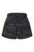 Independent Trading Co. PRM20SRT Womens California Wave Wash Fleece Shorts w/ Pockets Heather Black Camo Flat Back