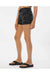 Independent Trading Co. PRM20SRT Womens California Wave Wash Fleece Shorts w/ Pockets Heather Black Camo Model Side