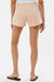 Independent Trading Company PRM20SRT Womens California Wave Wash Fleece Shorts w/ Pockets Blush Pink Model Back