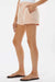 Independent Trading Company PRM20SRT Womens California Wave Wash Fleece Shorts w/ Pockets Blush Pink Model Side