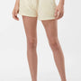 Independent Trading Company Womens California Wave Wash Fleece Shorts w/ Pockets - Bone