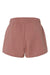Independent Trading Company PRM20SRT Womens California Wave Wash Fleece Shorts w/ Pockets Dusty Rose Flat Back