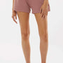 Independent Trading Company Womens California Wave Wash Fleece Shorts w/ Pockets - Dusty Rose