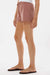 Independent Trading Company PRM20SRT Womens California Wave Wash Fleece Shorts w/ Pockets Dusty Rose Model Side