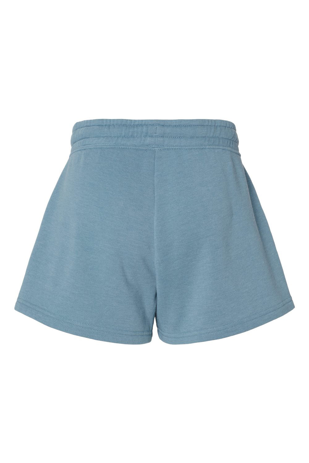 Independent Trading Co. PRM20SRT Womens California Wave Wash Fleece Shorts w/ Pockets Misty Blue Flat Back