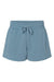 Independent Trading Company PRM20SRT Womens California Wave Wash Fleece Shorts w/ Pockets Misty Blue Flat Front