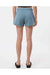 Independent Trading Co. PRM20SRT Womens California Wave Wash Fleece Shorts w/ Pockets Misty Blue Model Back