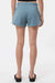 Independent Trading Company PRM20SRT Womens California Wave Wash Fleece Shorts w/ Pockets Misty Blue Model Back