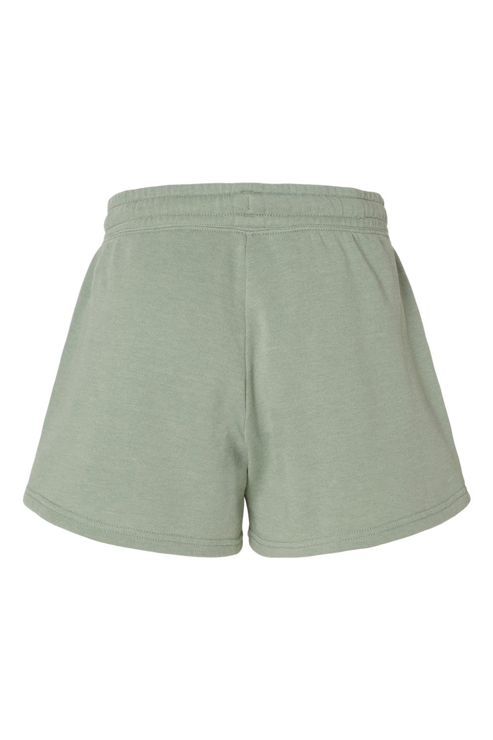 Independent Trading Co. PRM20SRT Womens California Wave Wash Fleece Shorts w/ Pockets Sage Green Flat Back