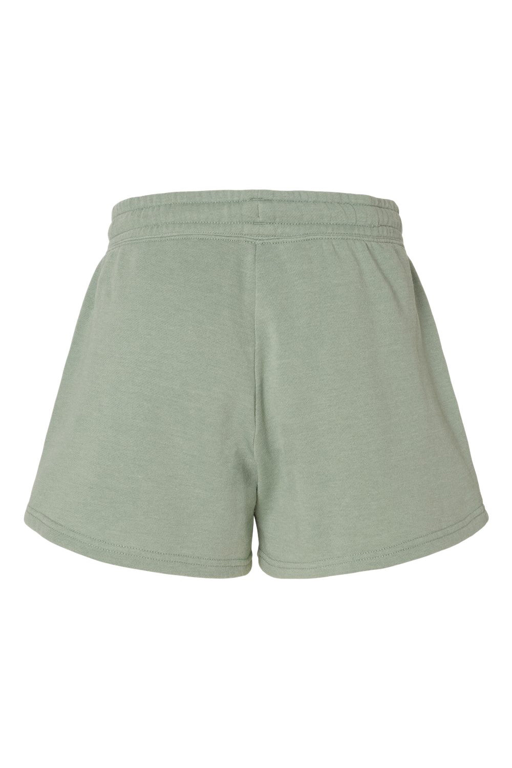 Independent Trading Company PRM20SRT Womens California Wave Wash Fleece Shorts w/ Pockets Sage Green Flat Back