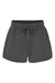 Independent Trading Company PRM20SRT Womens California Wave Wash Fleece Shorts w/ Pockets Shadow Grey Flat Front