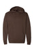 Independent Trading Company SS4500 Mens Hooded Sweatshirt Hoodie w/ Pouch Pocket Brown Flat Front