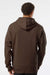 Independent Trading Company SS4500 Mens Hooded Sweatshirt Hoodie w/ Pouch Pocket Brown Model Back