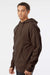 Independent Trading Company SS4500 Mens Hooded Sweatshirt Hoodie w/ Pouch Pocket Brown Model Side