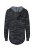 Independent Trading Company PRM2500 Womens California Wave Wash Hooded Sweatshirt Hoodie Heather Black Camo Flat Back