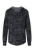 Independent Trading Company PRM2500 Womens California Wave Wash Hooded Sweatshirt Hoodie Heather Black Camo Flat Front