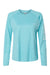 Columbia 157766 Womens PFG Tidal II Long Sleeve Crewneck T-Shirt Clear Blue/White Flat Front