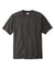 Champion T105 Mens Heritage Short Sleeve Crewneck T-Shirt Heather Charcoal Grey Flat Front