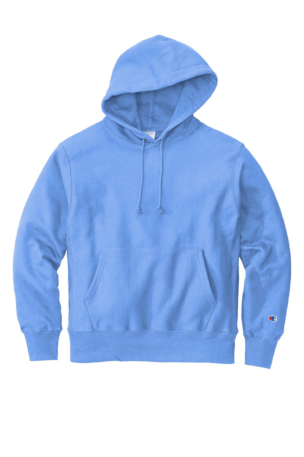 Champion S101/S1051 Mens Shrink Resistant Hooded Sweatshirt Hoodie w/ Pouch Pocket Light Blue Flat Front