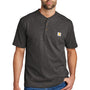 Carhartt Mens Short Sleeve Henley T-Shirt w/ Pocket - Heather Carbon Grey