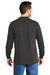 Carhartt CTK128 Mens Long Sleeve Henley T-Shirt w/ Pocket Heather Carbon Grey Model Back