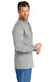 Carhartt CTK128 Mens Long Sleeve Henley T-Shirt w/ Pocket Heather Grey Model Side