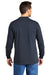 Carhartt CTK128 Mens Long Sleeve Henley T-Shirt w/ Pocket Navy Blue Model Back