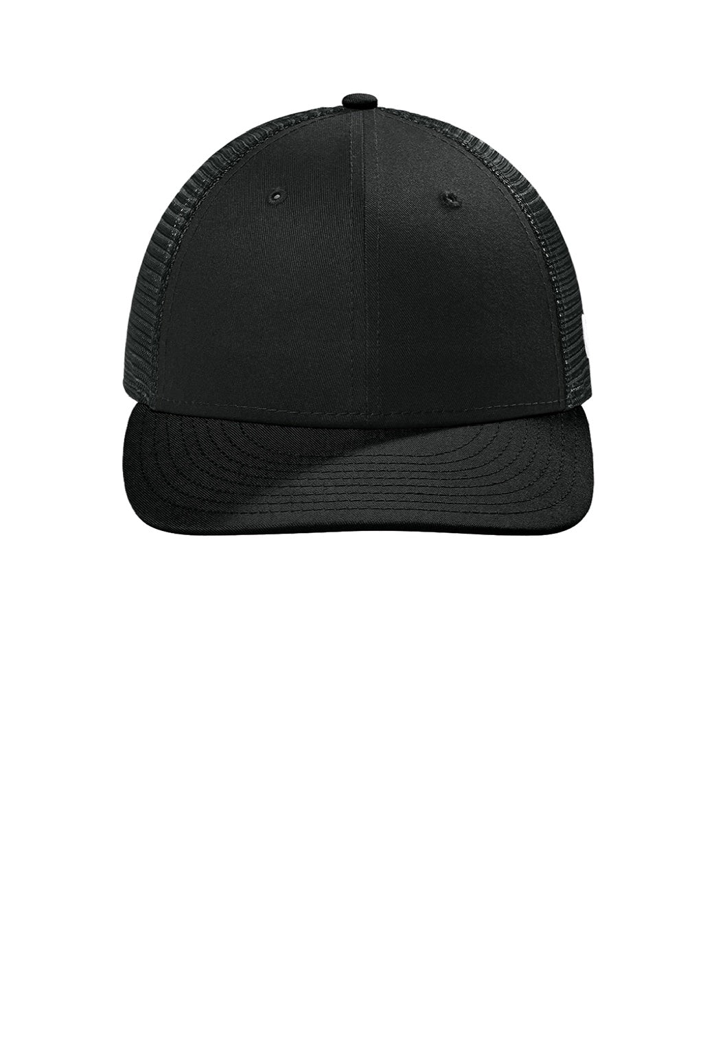 New Era Hats NE207 Mens Low Profile Snapback Trucker Hat Flag Black Flat Front