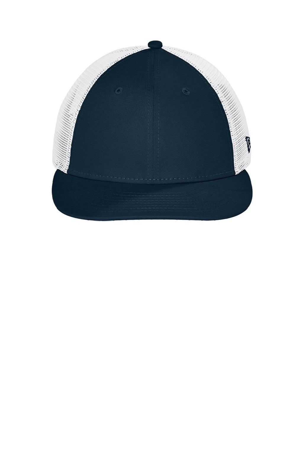 New Era Hats NE207 Mens Low Profile Snapback Trucker Hat Flag Deep Navy Blue/White Flat Front